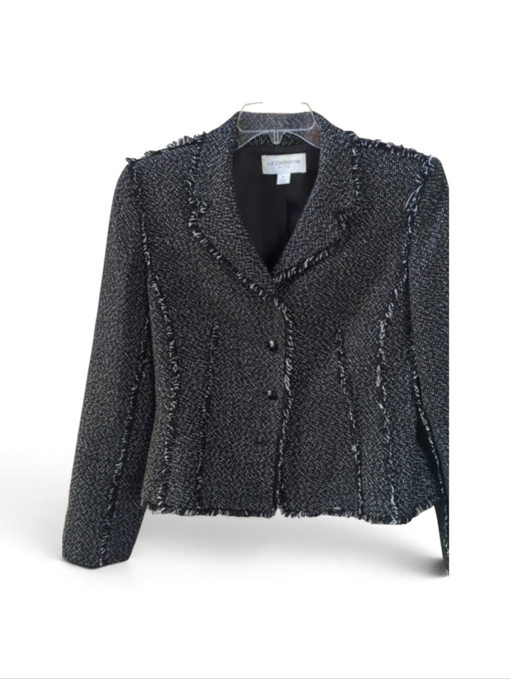 Liz Claiborne, black and white blazer. Size 10